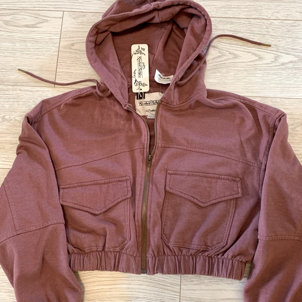 NWT - Marshal’s Cropped Hoodie Jacket